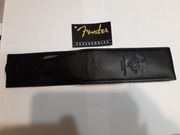 Nowy pas, pasek skórzany, czarny do gitary z logo Fender