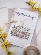 Kartka z urodzinową, urodziny, ręcznie rysowana, z kopertą A5