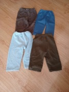 Zestaw 4 sztuk spodni 80