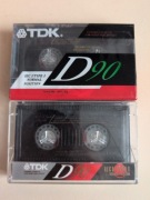 Kaseta magnetofonowa TDK D90 Nowa + druga gratis