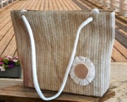 Torebka plażowa z kwiatem