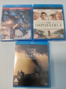 TWISTER. NIEMOŻLIWE. PACIFIC RIM (3 BLU-RAY) FILMY KATASTROFICZNE. BRAK PL