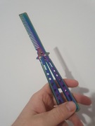 Motylek CS:GO metalowy grzebień udający nóż do włosów brody