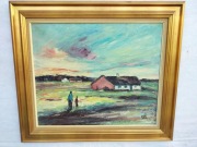 Stary obraz na płótnie Hakon EK Nielsen .