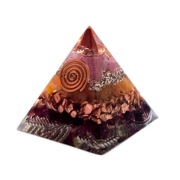Orgonit Mini Piramida Jaspis Czerwony Rubelit Karneol Granat Oliwin Ignis