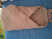 KOC Z KAPTURKIEM MUŚLINOWY DO FOTELIKA ZIMOWY NOSIDEŁKO