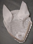 Białe nauszniki dla konia Pfiff rozmiar FULL 