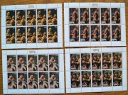 NIUE - 1985 - Boże Narodzenie - malarstwo - arkusze