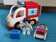 Klocki Lego Duplo ambulans karetka lekarka nosze 10527    