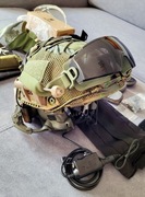 !BCM! HEŁM FAST PJ, EARMOR M32, PTT, GOGLE, HEL-STAR, POKROWIEC, LATARKA