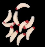 Larwy 5 sztuk , 2cm , kolor kremowy