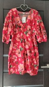 H&M czerwona sukienka w kwiaty nowa M 