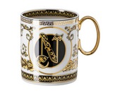 kubek  ROSENTHAL VERSACE  Virtus Alphabet litera N