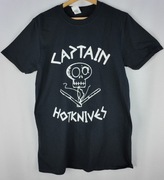 Gildan czarny t-shirt z nadrukiem bawełna M nowy