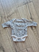 Next body niemowlęce beżowe dziewczęce długi rękaw panterka cętki 50