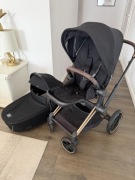 Wózek 2w1 Cybex Priam 4.0 Rose Gold Deep black