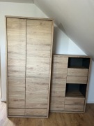 Meble, komplet, stół, komoda, szafa, RTV szafka