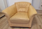 Fotel skórzany KLER kolor pomarańcz solidny tanio Pruszków