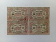 Rosja - 4 x 3 Ruble 1905 - Konshin