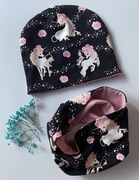 Komplet czapka plus komin