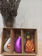 Bombki na choinkę, bombki szkalne, bombki owoce