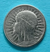 Moneta 2 ZŁ ZŁOTE 1932 GŁOWA KOBIETY srebro Ag