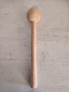 Tradycyjna kula do ucierania ciasta z naturalnego drewna tłuczek