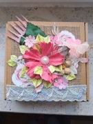 Kartka okolicznościowa w pudełku 3D ręcznie robiona box prezent kwiaty