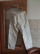 BERSHKA__ bojówki__ ecrue __ jeansy__164/170 super