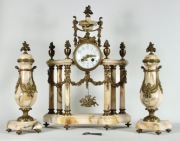 Zegar kolumnowy z przystawkami marmur 1880-1890