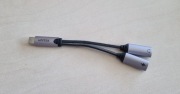 Adapter, przejściówka Unitek USB-C na 1x USB-C audio 1x USB-C 18W PD