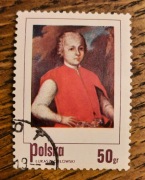 ZNACZEK POLSKI - Malarz Łukasz Orłowski Kraków 1715-1765 - PWPW 50 gr.
