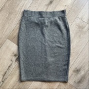 ołówkowa szara spódnica rozcięcie M biurowa praca