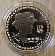 COCO CHANEL 125 LECIE 5 EURO 2008 FRANCJA - CERTYFIKAT + ETUI, RZADKOŚĆ  