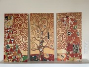 tryptyk DRZEWO ŻYCIA - Gustav Klimt (3x 100x50cm)