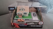 Jada Nano Scene Diorama Fast and Furious Toretto house Toyota Supra Charger