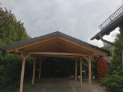 Nowy, drewniany garaż/wiata samochodowa na 1 samochód 