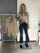 zestaw 3 szt Płaszcz+ spodnie + koszula Zara