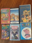 Zestaw 6 kaset VHS z bajkami
