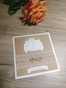 Ręcznie wykonana kartka na ślub 