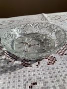 Talerzyk Kryształowy z Motywem Owoców i Liści – Vintage PRL