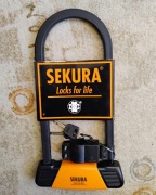 Zapięcie rowerowe zabezpieczenie U-lock 180x320 mm Sekura KB 306