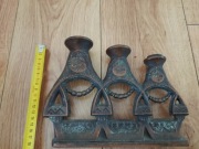 stary świecznik matrioszki na 3 świece