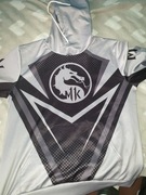 Mortal Kombat X Sub-Zero Scorpion T-shirt z kapturem i długim rękawkiem 