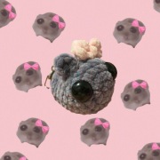 Ręcznie robiony pluszak CHOMIK na szydełku