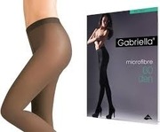 Rajstopy gładkie Microfibra 60 den ciepłe brązowe Hazel Gabriella size 4