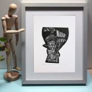 Grafika - Linoryt - Odbitka "Nocny"