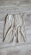 New collection beżowe spodnie dresowe z wysokim stanem w misie L/XL