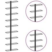 Nowy Ścienny uchwyt na 9 butelek wina, czarny, stalowy