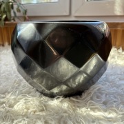 Ceramiczna osłonka na doniczkę średnia czarna